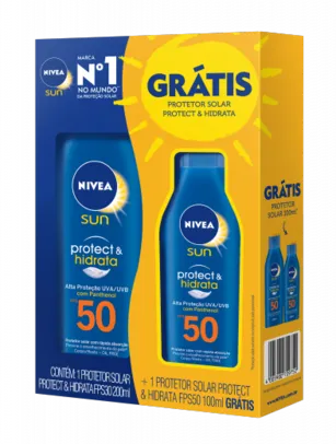 Kit Nivea Sun Protect & Hidrata Protetor Solar Corporal FPS 50 com 200ml + 100ml