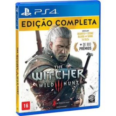 (52 com AME) Game The Witcher 3 Wild Hunt Edição Completa - PS4 (Primeira Compra)