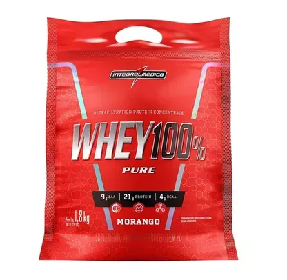 (APP) Whey 100% Pure Morango Refil - Integralmedica - 1.8kg 