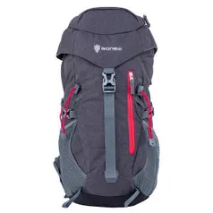 Mochila Cargueira GONEW Thar 28+8L - Chumbo e Vermelho / Frete Grátis