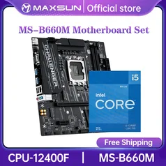 Processador intel i5 12400f + Placa mãe Maxsun Challenger B660m