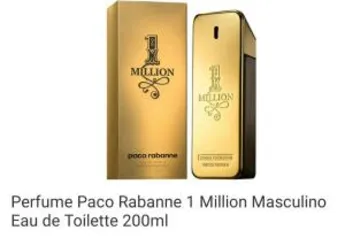 (APP/CC Sub/AME R$ 287 ) perfume 1 Million Paco Rabannne 200ml | R$ 319