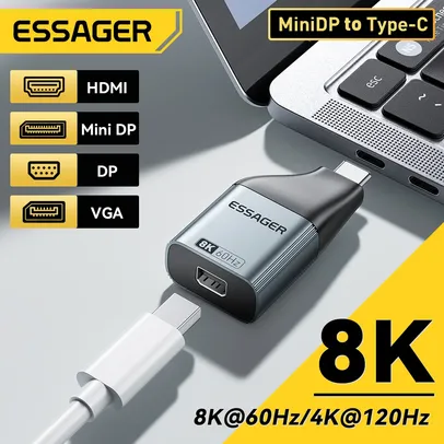 [Com Taxa] Adaptador USB-C 4K 30Hz Essager