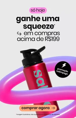 SALLVE: Ganhe de uma squeeze em compras acima de R$199