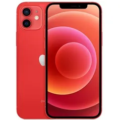 (AME SC R$3098) iPhone 12 Apple 64GB iOS 5G Wi-Fi Tela 6.1'' Câmera 12MP - PRODUCT(RED)