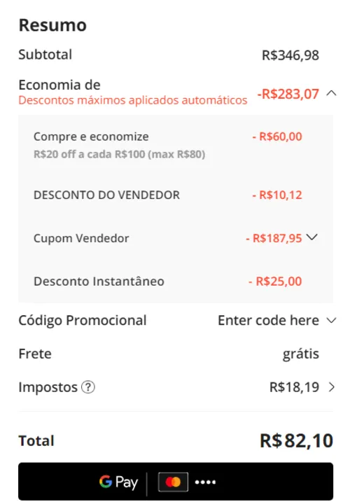 Imagem na descrição da promoção