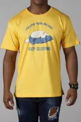 Camiseta  Follow Your Dreams - amarela | R$34