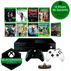 Console XBOX ONE 500GB, 1 Ano Garantia, 2 Controles, Carregador de Controles e 13 Jogos