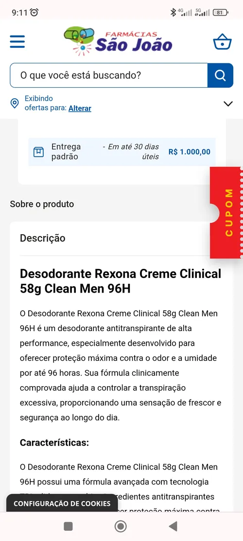 Imagen na descrição da promoção