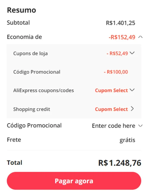 Imagem na descrição da promoção