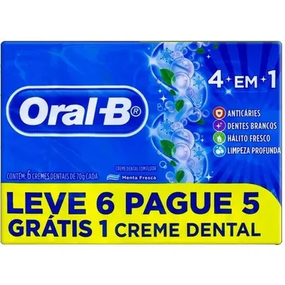 Creme Dental Oral-B 4 em 1 - 6 unidades com 70g cada