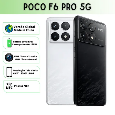 Celular Xiaomi POCO F6 PRO | Câmera 50MP, Processador Qualcomm SM8550-AB Snapdragon 8 Gen 2 (4 nm), Bateria 5000mAh - AliExpress 509