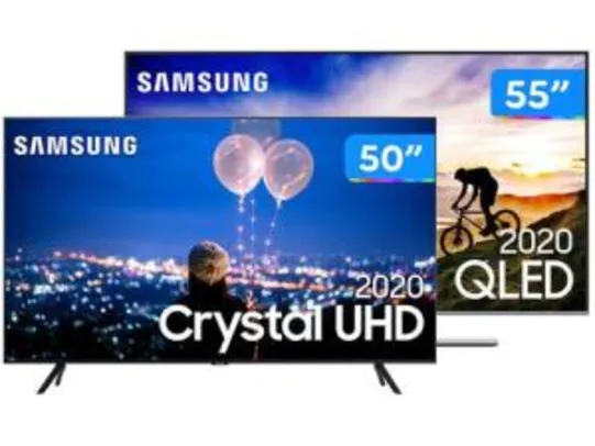 Combo Smart TVs 4K QLED 55” Samsung 55Q70TA Wi-Fi - Bluetooth HDR 4 HDMI 2 USB + Crystal UHD 4K 50”