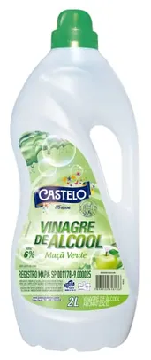 Vinagre de Álcool Aromatizado Maçã Verde 6% Castelo, 2l