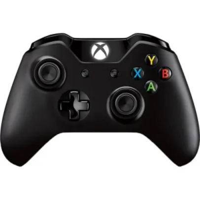 Controle Xbox One sem fio Preto R$ 193,90