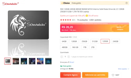 Imagem na descrição da promoção