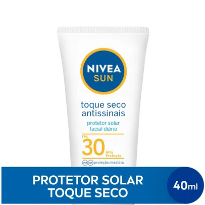 NIVEA SUN Protetor Solar Facial Toque Seco Antissinais FPS 30 40ml