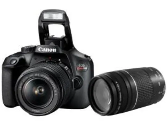 Câmera Canon Semiprofissional EOS Rebel T100 + Lente 75-300mm R$ 1349