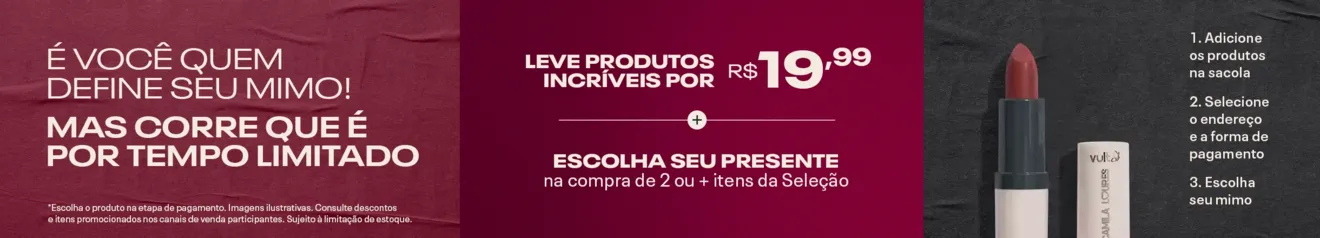 É você quem define seu Mimo - Itens por R$19,90