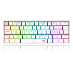 Teclado Mecânico Gamer Redragon Fizz, RGB, Switch RED, Branco - K617-RGB-W (PT-RED)