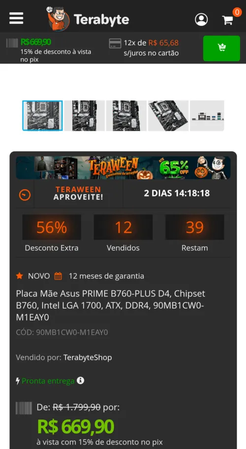 Imagem na descrição da promoção