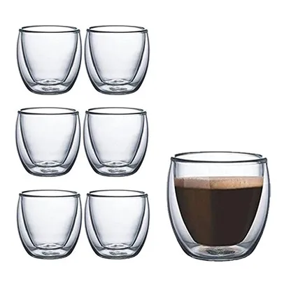 Conjunto Copos Para Café Parede Dupla Sem Alça 80ml borossilicato dupla camada (6)