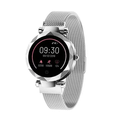(AME R$ 167,95) Relógio Smartwatch Paris Prata Android/iOS - ES384