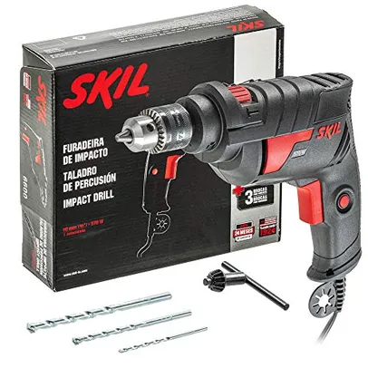 Skil Furadeira de Impacto 6600 570W 127V com 3 Brocas e Chave