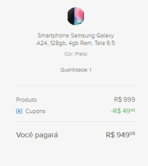 Imagem na descrição da promoção