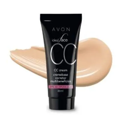 Saindo por R$ 28: [Avon] Ideal Face CC Cream Base Corretor Multibenefícios FPS50 - 30ml por R$28 | Pelando
