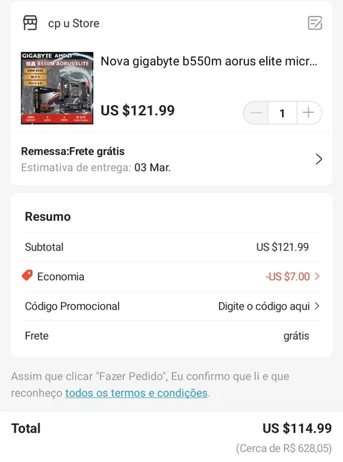 Imagem na descrição da promoção