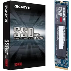 SSD 256 GB Gigabyte, M.2, PCIe, NVMe, Leitura: 1700MB/s e Gravação: 1100MB/s - GP-GSM2NE3256GNTD