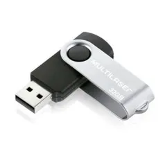 32GB - Pen Drive Multilaser Twist USB 2.0  Preto - PD589 - R$34,90