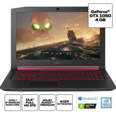 Acer Aspire Nitro 5 AN515-52-5188 (i5 8ª geração, GTX1050, 8GB RAM, 512GB SSD, 15,6" FHD, W10)