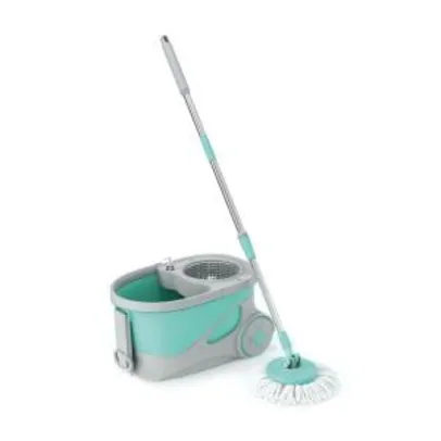 Jogo De Mop Giratório + Balde Ciclone - Cesto em inox - 4Pçs - Euro Homeware