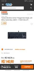 Teclado Mecânico Gamer T-Dagger Bora Single, LED White, Switch Blue, ABNT2 | R$ 141