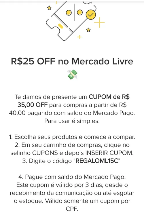 Imagem na descrição da promoção