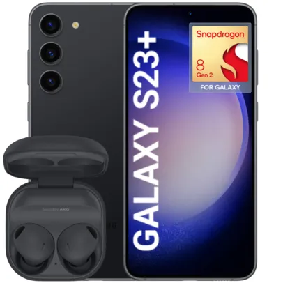 [MEMBERS] Smartphone Samsung Galaxy S23 PLUS Preto 256GB 8GB RAM + Fone Bluetooth Galaxy Buds2 PRO