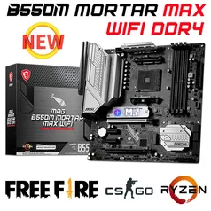 Placa mãe DDR4 MSI MAG B550M MORTAR MAX WIFI