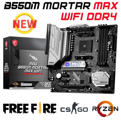 Placa mãe DDR4 MSI MAG B550M MORTAR MAX WIFI