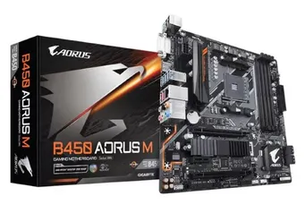 Placa Mãe Gigabyte B450 AORUS M, Chipset B450, AMD AM4, mATX, DDR4