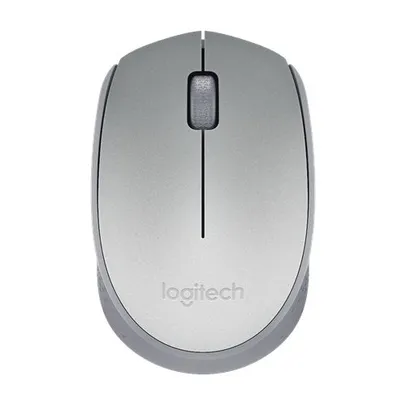 [CC AME] Mouse sem Fio Logitech M170 Design Ambidestro Compacto USB e Pilha Inclusa - Prata
