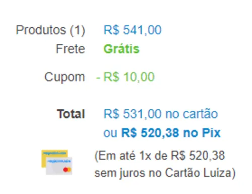 Imagem na descrição da promoção