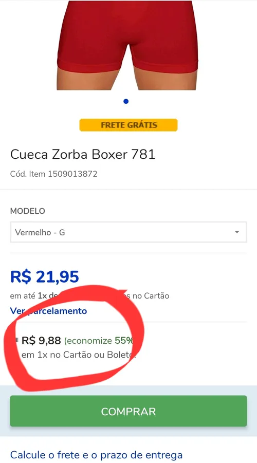 Imagem na descrição da promoção