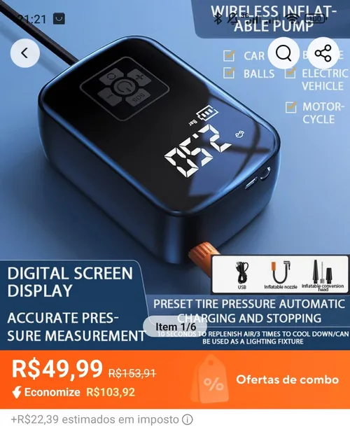 Imagem na descrição da promoção