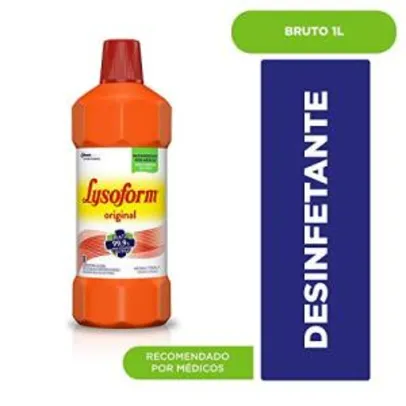5 unidades do Desinfetante Bruto Original 1 l, Lysoform R$ 36