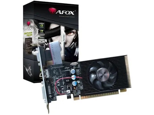Saindo por R$ 464,55: Placa de Vídeo Afox GeForce GT730 4GB DDR3 | R$484 | Pelando