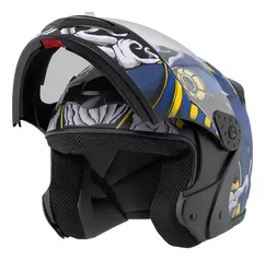  Capacete Robocop Escamoteável Fechado Mixs Gladiator Anubis