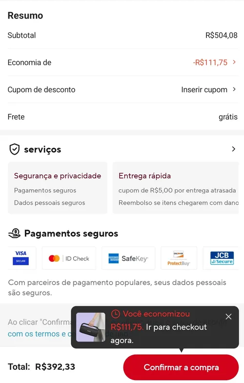 Imagem na descrição da promoção