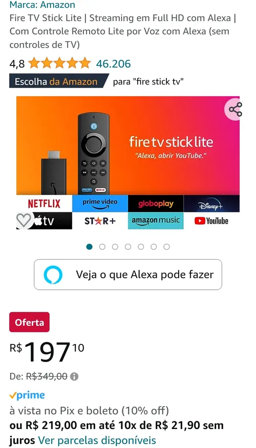 Imagem na descrição da promoção